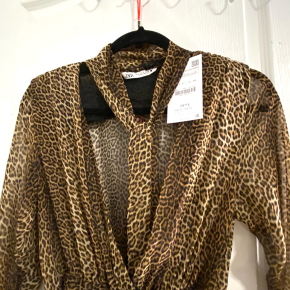 Zara Leopard Dress Brand new XS - Picture 3 of 8